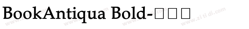 BookAntiqua Bold字体转换